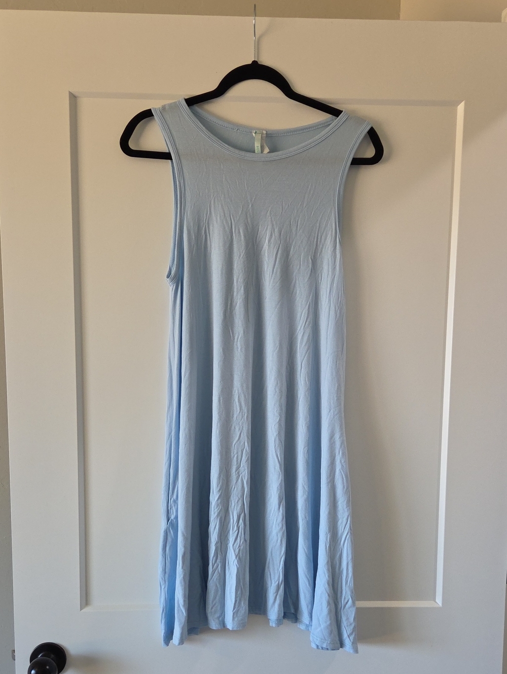 Bellamie Light Blue Sleeveless A-Line Dress